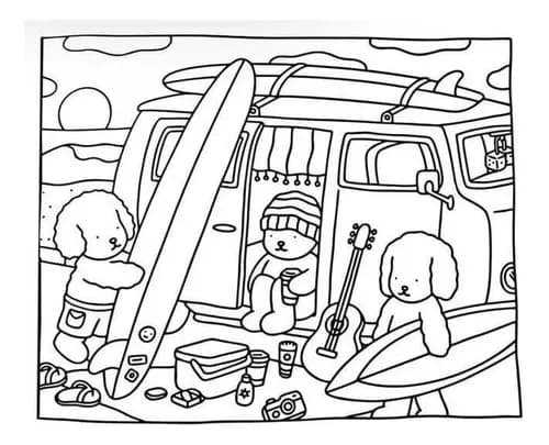 Exemplo de Boobie Goods para livro de colorir personalizado